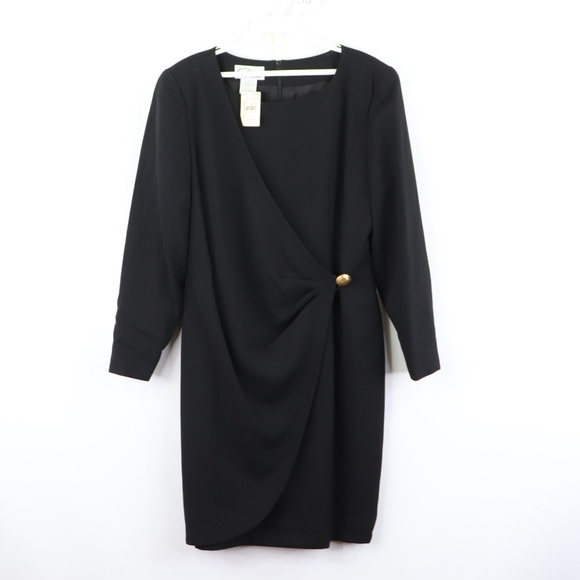 New Vintage Pappagallo Side Wrap Button Dress 10 - Picture 1 of 7